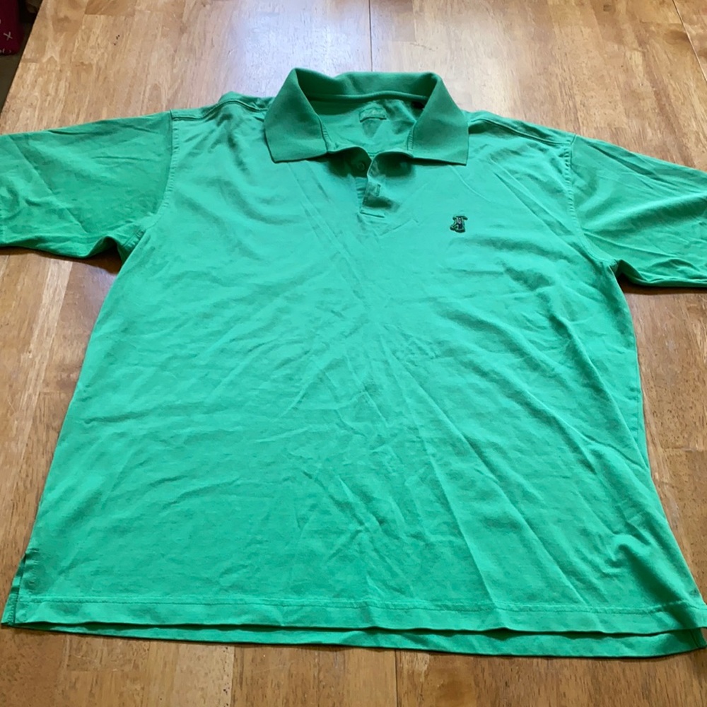 Red Jacket green casual polo golf shirt hood condition size Large nice